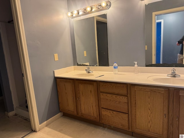 bathroom with vanity