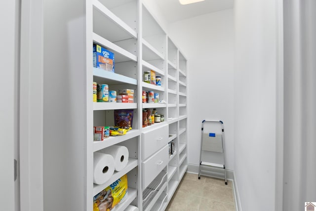 view of pantry