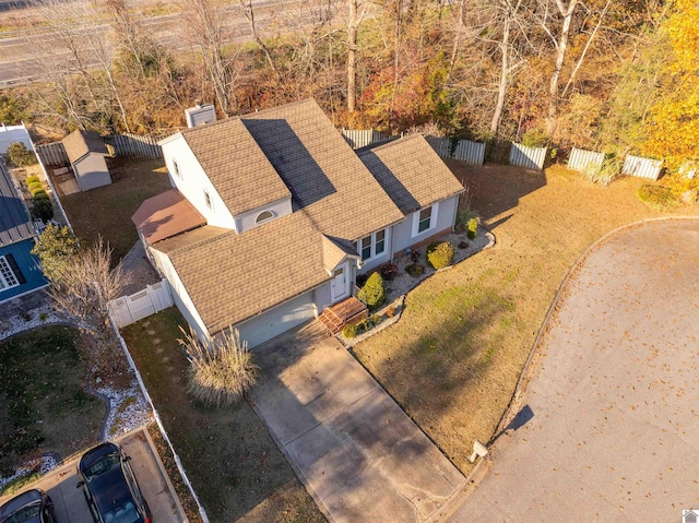 birds eye view of property