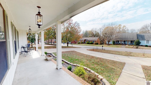 view of patio featuring covered porch