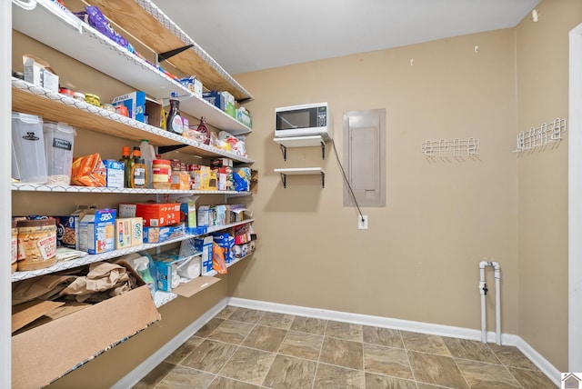 pantry with electric panel