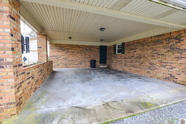 view of patio with a carport