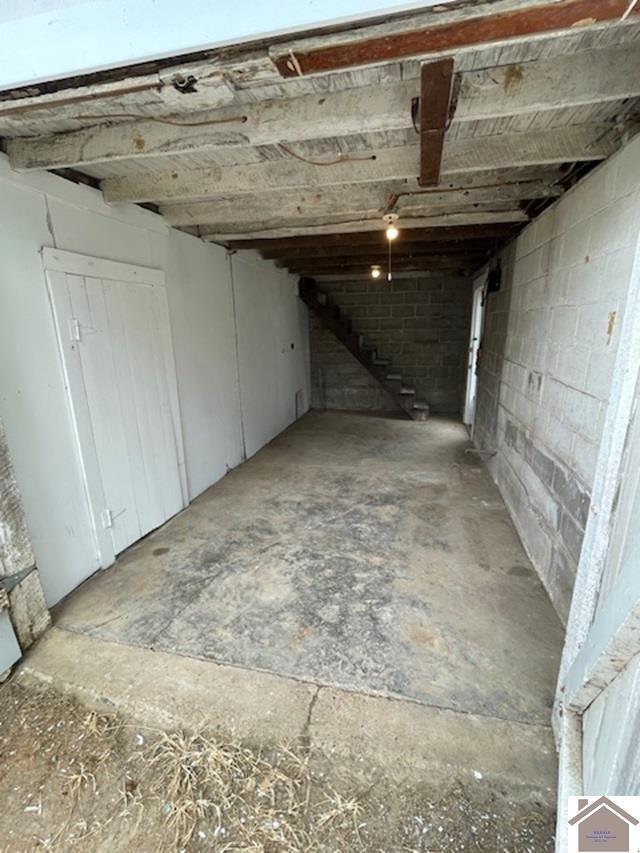 view of basement