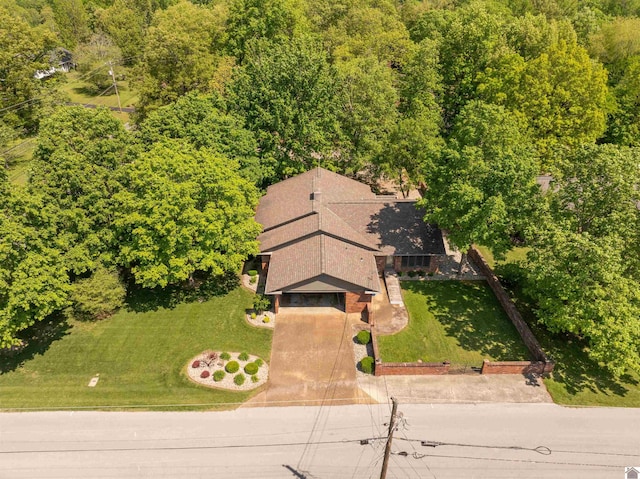 805 S 16th, Murray, KY 42071 - drone / aerial view featuring a forest view