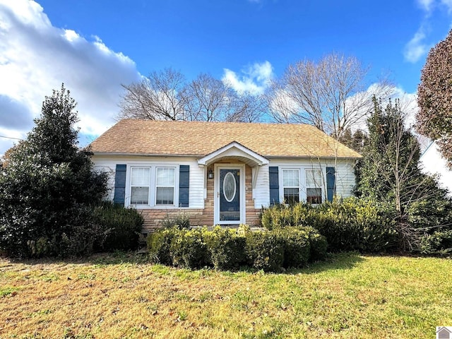 view of front of house with a front yard