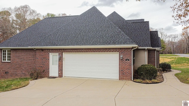 view of home's exterior featuring a garage