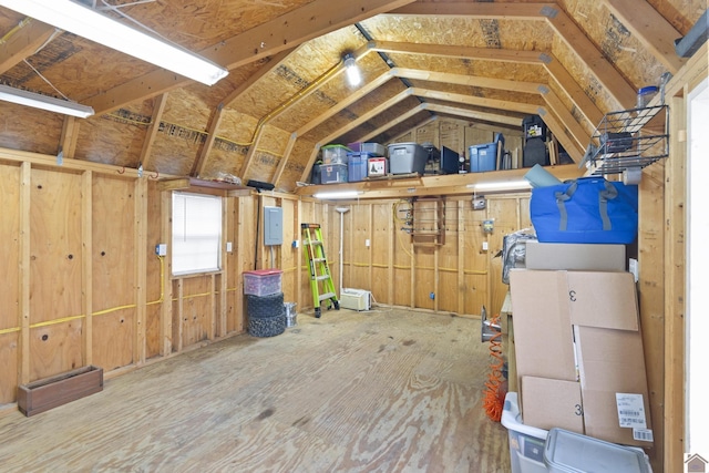 storage area featuring electric panel