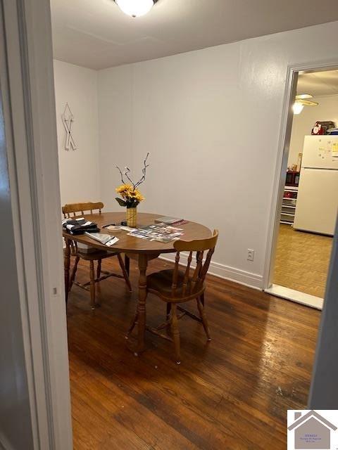 dining room featuring dark hardwood / wood-style floors