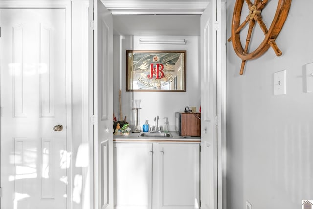 interior space featuring sink