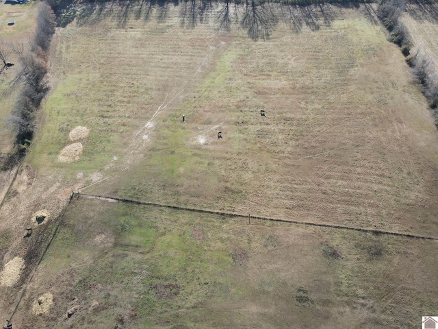 aerial view with a rural view