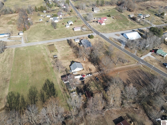 bird's eye view featuring a rural view