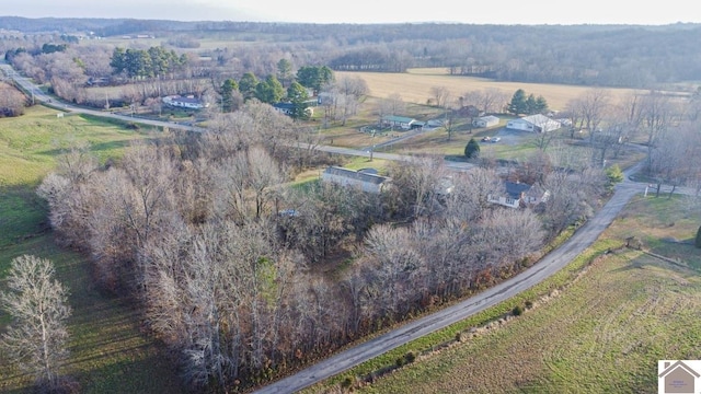 aerial view featuring a rural view