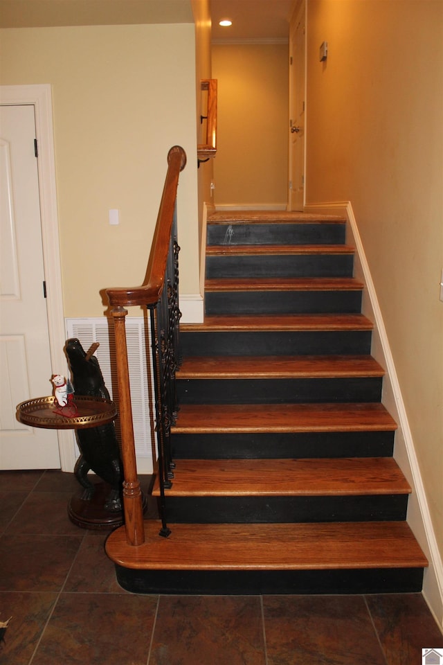 view of stairway