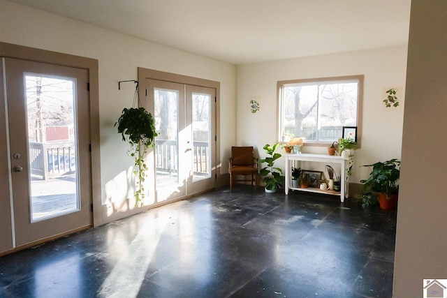 entryway with french doors