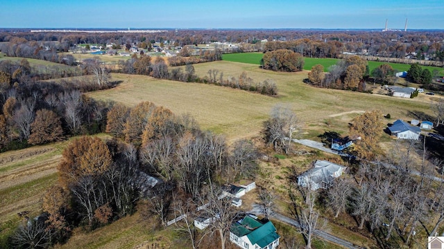 drone / aerial view featuring a rural view