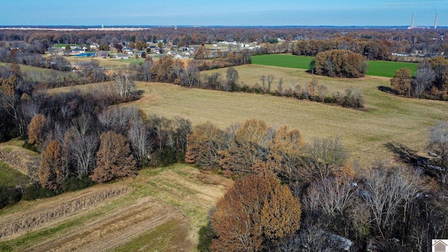 bird's eye view featuring a rural view