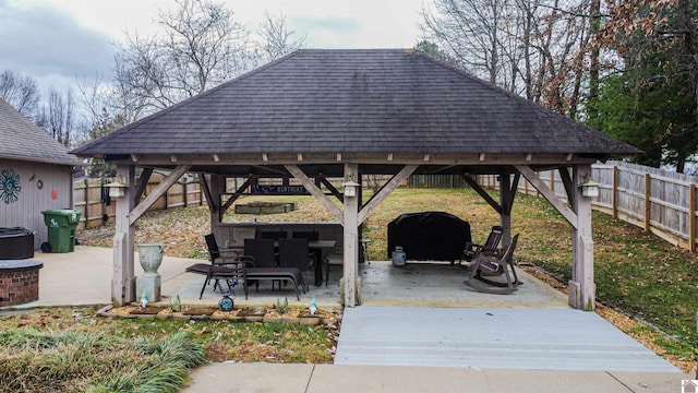 view of home's community featuring a gazebo and a patio