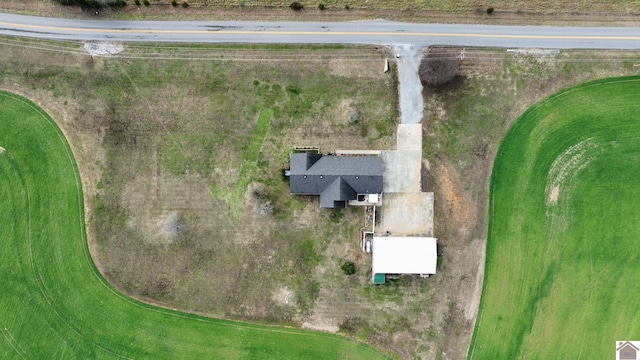 aerial view with a rural view