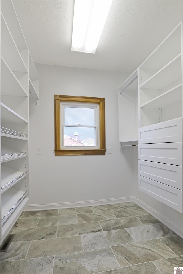 view of walk in closet