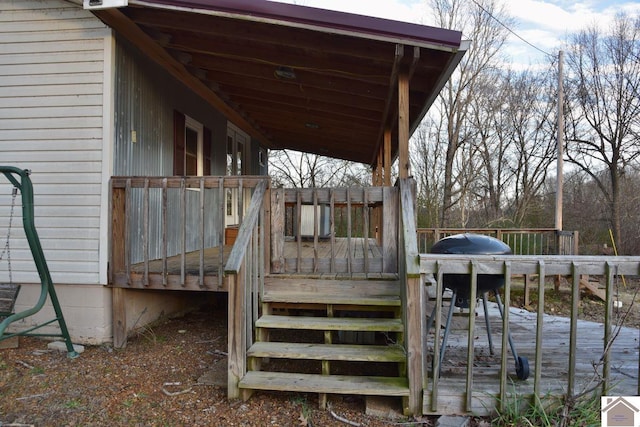 view of wooden deck