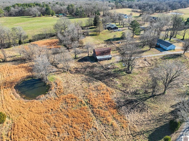 bird's eye view featuring a rural view