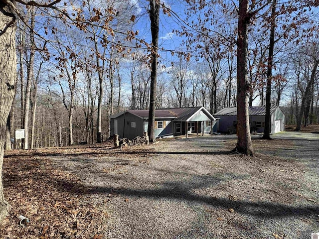 view of single story home