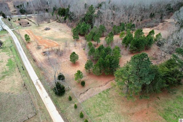 bird's eye view featuring a rural view