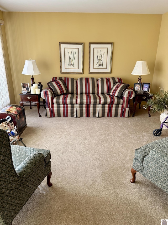 view of carpeted living room