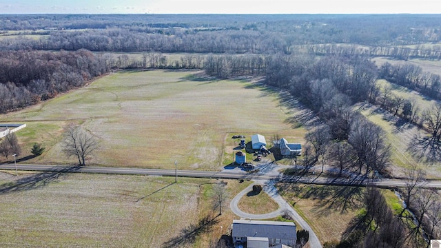 bird's eye view featuring a rural view