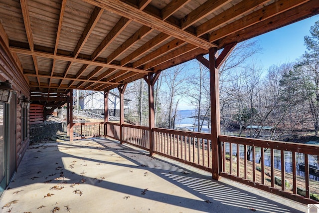 view of wooden terrace