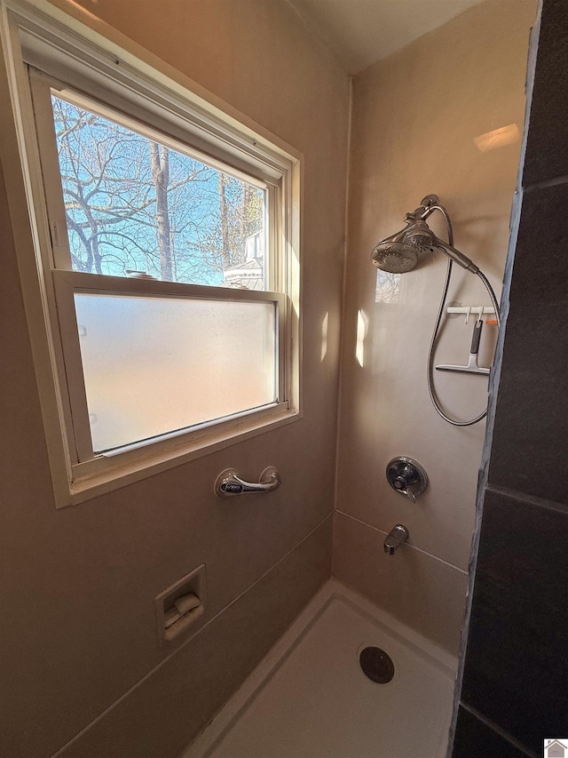 bathroom with walk in shower