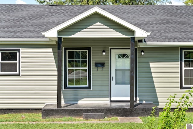 entrance to property with a porch