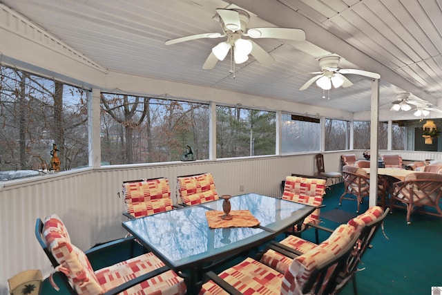 view of sunroom