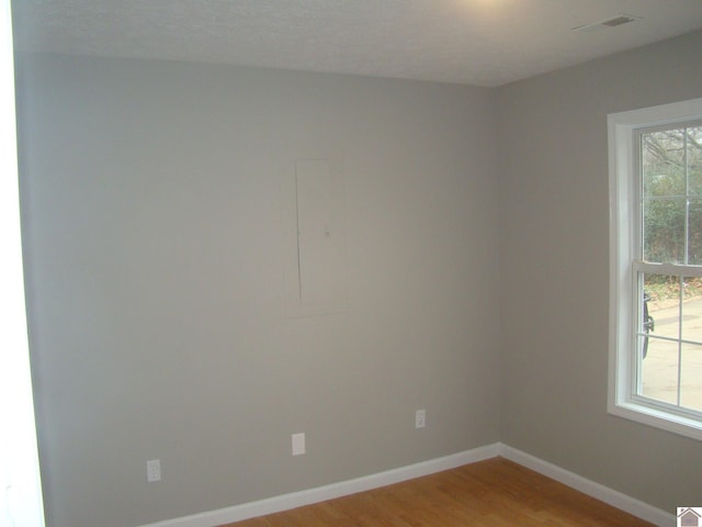 unfurnished room with light wood-type flooring and a healthy amount of sunlight