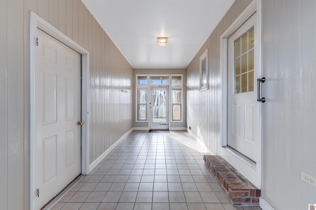 entryway with tile patterned flooring