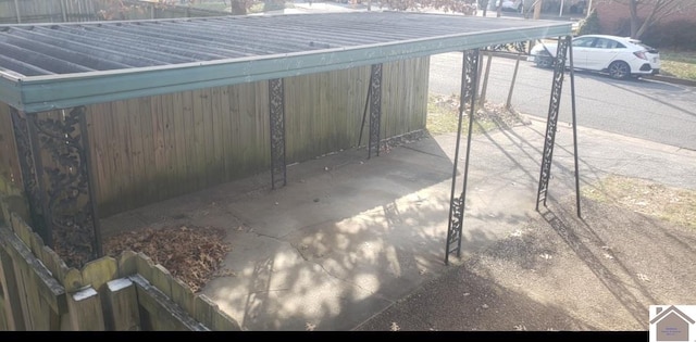 view of patio / terrace with a carport