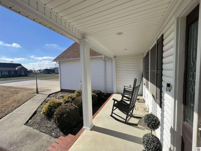 view of patio with covered porch