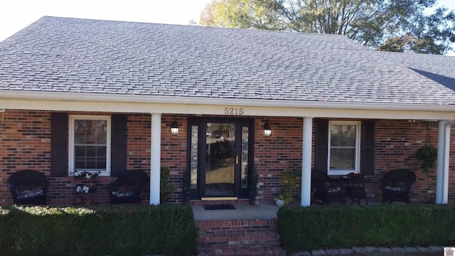 exterior space featuring a porch