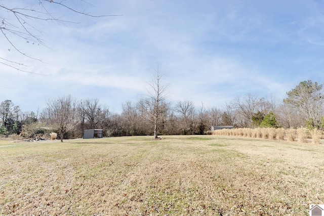 view of yard featuring a rural view