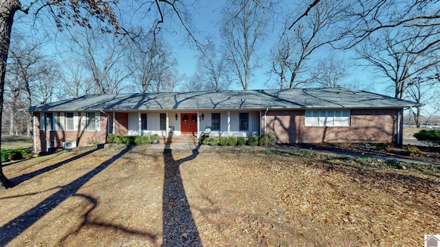 view of single story home