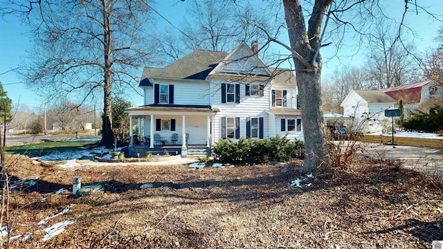 view of front of house with covered porch