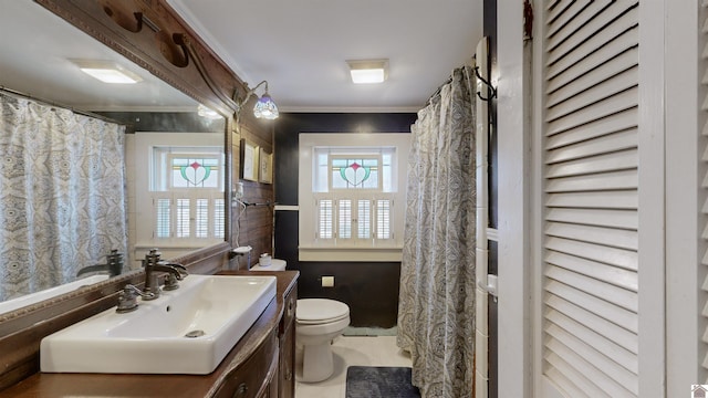 bathroom featuring toilet and vanity