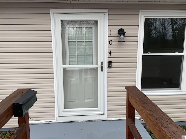 view of doorway to property