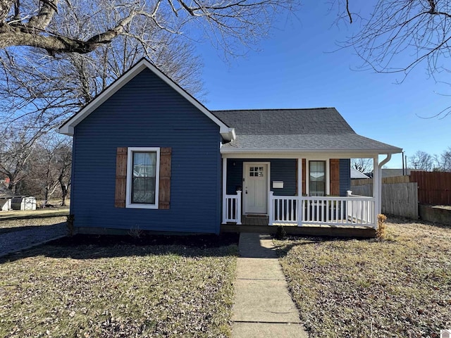 view of front of property with covered porch