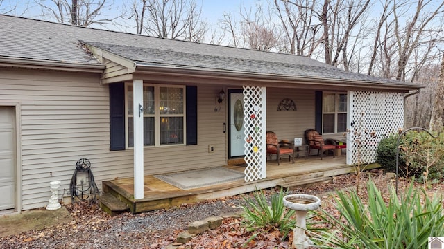 view of front of property with covered porch