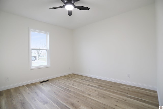 empty room featuring light hardwood / wood-style floors