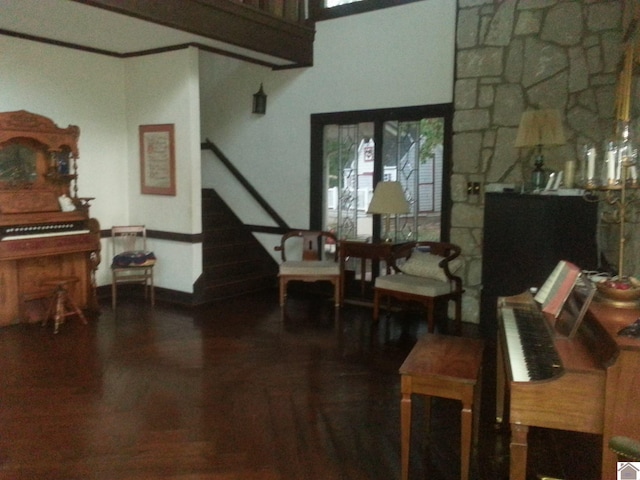 interior space with wood-type flooring