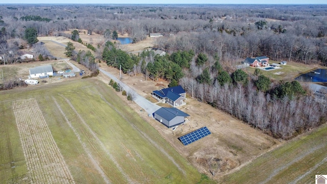 bird's eye view with a rural view