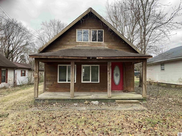 view of front of home with a porch