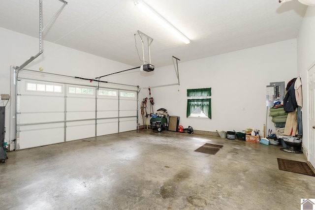 garage featuring a garage door opener